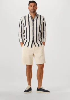 ecru dstrezzed casual overhemd miller shirt