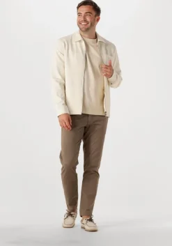 ecru dstrezzed overshirt pike overshirt