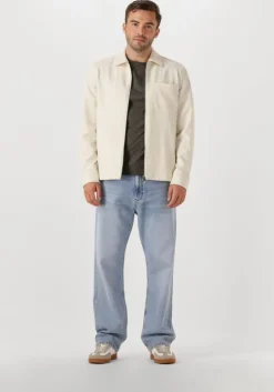 ecru dstrezzed overshirt pike overshirt