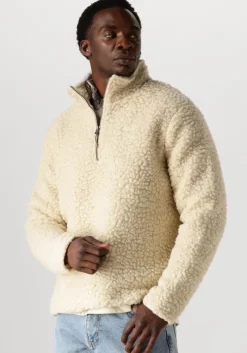 ecru forét trui wave half zip