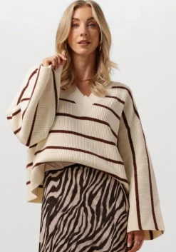 ecru gestuz trui sebagz v-neck pullover