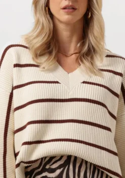 ecru gestuz trui sebagz v-neck pullover