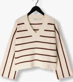 ecru gestuz trui sebagz v-neck pullover