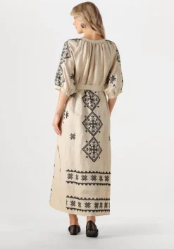 ecru greek archaic kori maxi jurk 230652