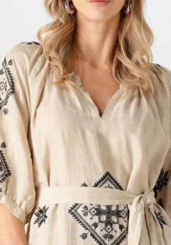 ecru greek archaic kori maxi jurk 230652