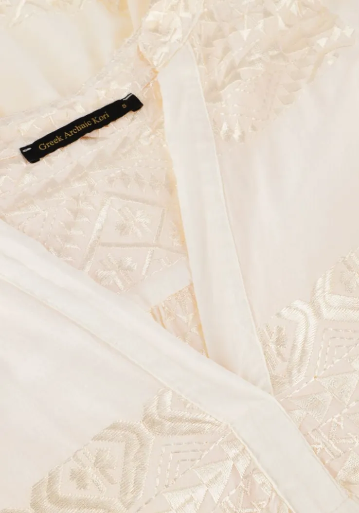 ecru greek archaic kori mini jurk 330681