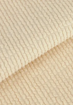 ecru indian blue jeans top ruffle sleeve cropped top