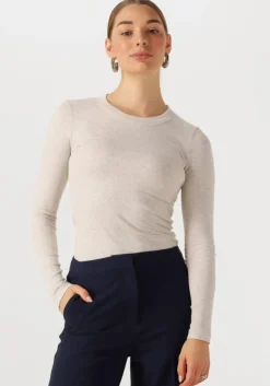 ecru inwear tops & t-shirts dagnaiw melange t-shirt ls