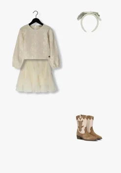 ecru like flo minirok flo mesh skirt