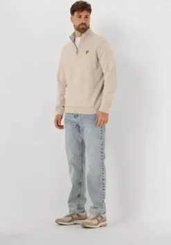 ecru lyle & scott sweater loopback quarter zip sweat