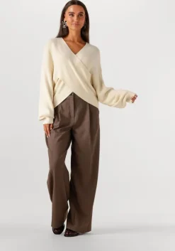 ecru msch copenhagen trui mschzinelle rachelle wrap pullover