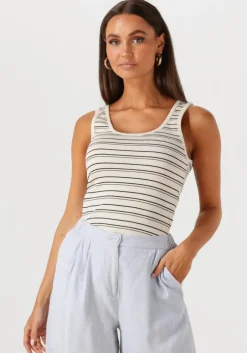 ecru msch copenhagen t-shirt mschgubbi rasmia sl top stp