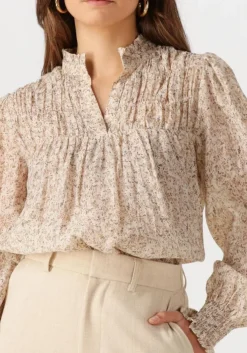 ecru neo noir blouses selfina graphic flower blouse