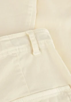 ecru nobell cargobroeken susy garment dyed stretch twill cargo pants