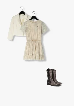 ecru nono mini jurk mireal mesh dress