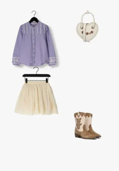 ecru nono minirok ninu mesh skirt