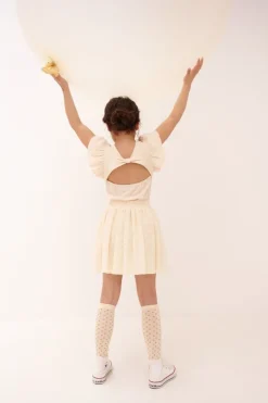 ecru nono minirok ninu mesh skirt