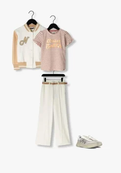 ecru nono pantalon sayla girls pants pinstripe white