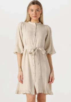 ecru notre-v mini jurk nv-fabienne