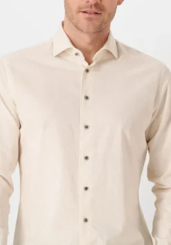 ecru profuomo klassiek overhemd shirt x-cutaway sc sf cotton linen