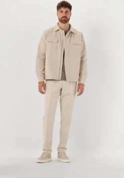 ecru profuomo overshirt overshirt zip herringbone