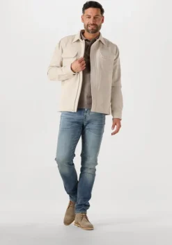 ecru profuomo overshirt overshirt zip herringbone