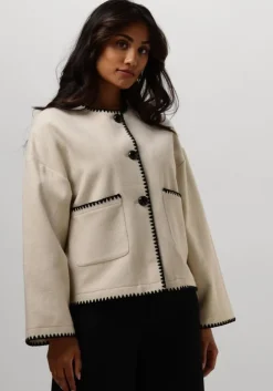 ecru ruby tuesday jack isac jacket with hand embroidery