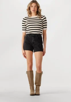 ecru selected femme top slfmali 2/4 knit o-neck