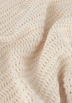 ecru selected femme t-shirt slfvinna ss structure knit o-neck