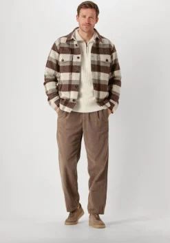 ecru selected homme trui slhland ls knit half zip