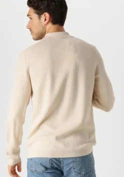 ecru selected homme truien/vesten lshtray ls knit merino butten cardigan