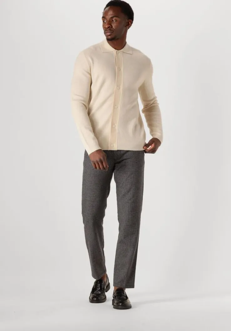 ecru selected homme truien/vesten lshtray ls knit merino butten cardigan