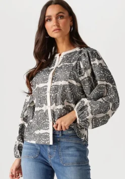 ecru summum blouses longsleeve bouse tile embroidery