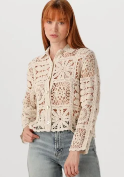ecru summum blouses short cardigan flower crochet knit