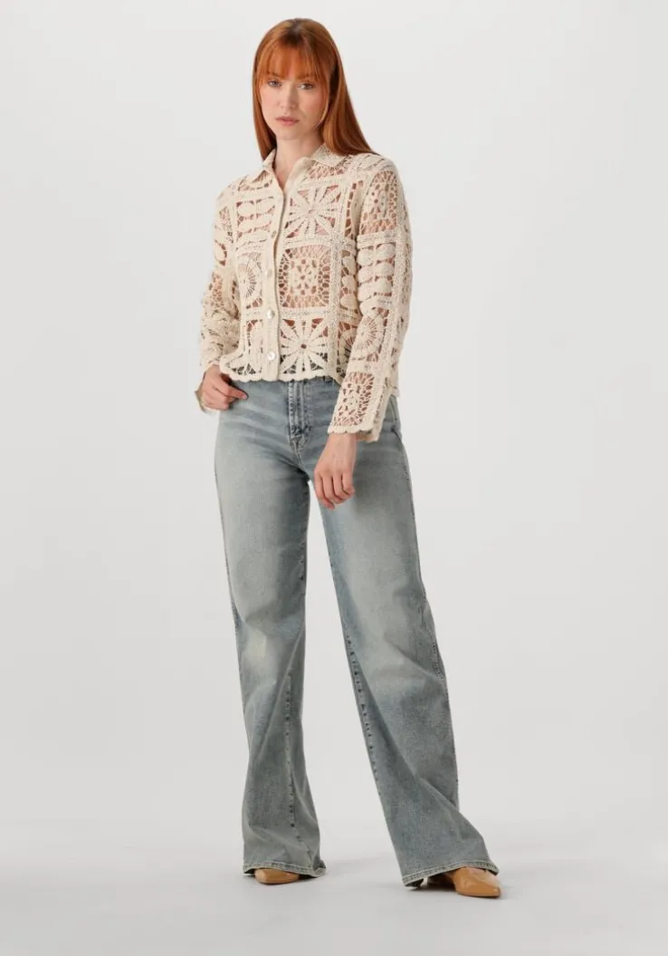 ecru summum blouses short cardigan flower crochet knit