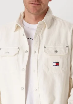 ecru tommy jeans casual overhemd tjm rlx cord shirt ext