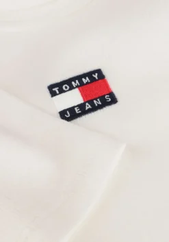 ecru tommy jeans tops & t-shirts tjw slim ls badge tee ext