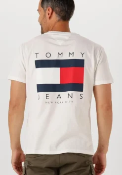 ecru tommy jeans t-shirt tjm reg flag graph bckorint t ext