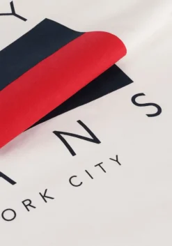 ecru tommy jeans t-shirt tjm reg flag graph bckorint t ext