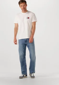ecru tommy jeans t-shirt tjm reg flag graph bckorint t ext