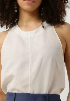 ecru vanilia top light linen twisted