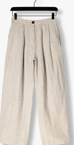 ecru withblack wijde broek wblwillow wide pants