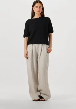 ecru withblack wijde broek wblwillow wide pants