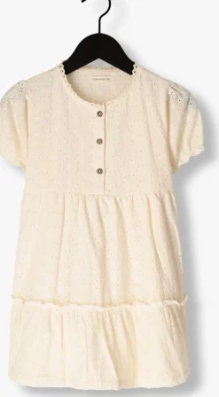 ecru your wishes mini jurk schiffly puff sleeve dress