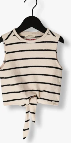 ecru your wishes top stripes front tie singlet