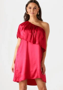 fuchsia greek archaic kori mini jurk 130162