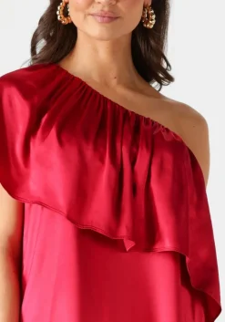 fuchsia greek archaic kori mini jurk 130162