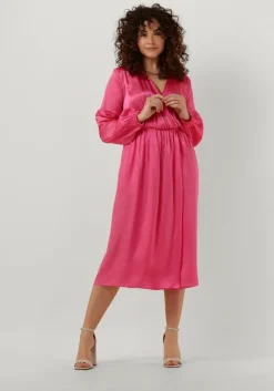 fuchsia semicouture midi jurk becka