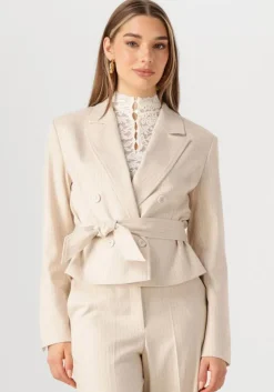 gebroken wit aaiko blazer mae stripe vis 526