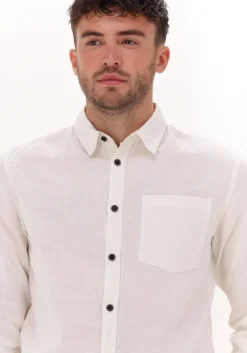 gebroken wit anerkjendt casual overhemd aklouis linen shirt